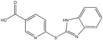 6-(1H-1,3-benzodiazol-2-ylsulfanyl)pyridine-3-carboxylic acid Struktur