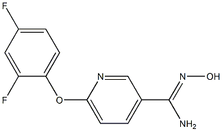 6-(2,4-difluorophenoxy)-N'-hydroxypyridine-3-carboximidamide Struktur