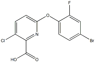 6-(4-bromo-2-fluorophenoxy)-3-chloropyridine-2-carboxylic acid Struktur