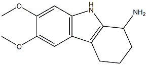 6,7-dimethoxy-2,3,4,9-tetrahydro-1H-carbazol-1-amine Struktur