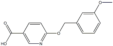 6-[(3-methoxybenzyl)oxy]nicotinic acid Struktur