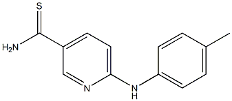 6-[(4-methylphenyl)amino]pyridine-3-carbothioamide Struktur