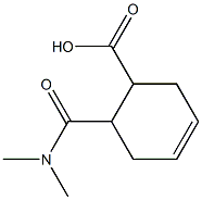 6-[(dimethylamino)carbonyl]cyclohex-3-ene-1-carboxylic acid Struktur