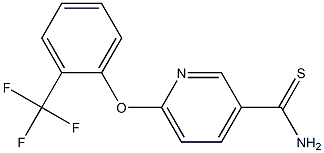 6-[2-(trifluoromethyl)phenoxy]pyridine-3-carbothioamide Struktur