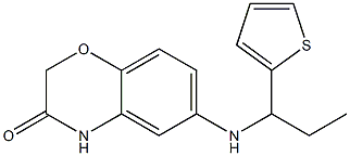 6-{[1-(thiophen-2-yl)propyl]amino}-3,4-dihydro-2H-1,4-benzoxazin-3-one Struktur