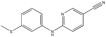 6-{[3-(methylthio)phenyl]amino}nicotinonitrile Struktur