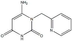 6-amino-1-(pyridin-2-ylmethyl)-1,2,3,4-tetrahydropyrimidine-2,4-dione Struktur