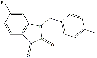 6-bromo-1-[(4-methylphenyl)methyl]-2,3-dihydro-1H-indole-2,3-dione Struktur