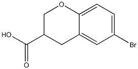 6-bromo-3,4-dihydro-2H-1-benzopyran-3-carboxylic acid Struktur