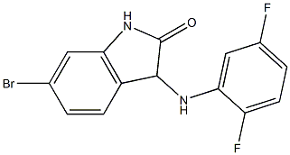 6-bromo-3-[(2,5-difluorophenyl)amino]-2,3-dihydro-1H-indol-2-one Struktur