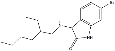 6-bromo-3-[(2-ethylhexyl)amino]-2,3-dihydro-1H-indol-2-one Struktur