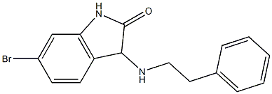 6-bromo-3-[(2-phenylethyl)amino]-2,3-dihydro-1H-indol-2-one Struktur