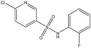 6-chloro-N-(2-fluorophenyl)pyridine-3-sulfonamide Struktur