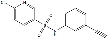 6-chloro-N-(3-ethynylphenyl)pyridine-3-sulfonamide Struktur