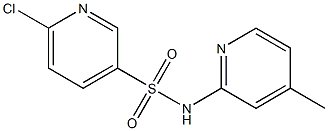 6-chloro-N-(4-methylpyridin-2-yl)pyridine-3-sulfonamide Struktur