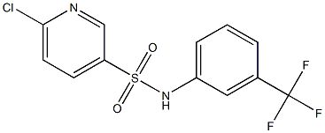 6-chloro-N-[3-(trifluoromethyl)phenyl]pyridine-3-sulfonamide Struktur