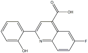 6-fluoro-2-(2-hydroxyphenyl)quinoline-4-carboxylic acid Struktur