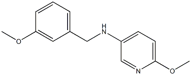 6-methoxy-N-[(3-methoxyphenyl)methyl]pyridin-3-amine Struktur