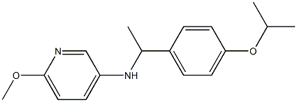 6-methoxy-N-{1-[4-(propan-2-yloxy)phenyl]ethyl}pyridin-3-amine Struktur