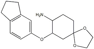 7-(2,3-dihydro-1H-inden-5-yloxy)-1,4-dioxaspiro[4.5]decan-8-amine Struktur