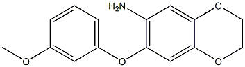 7-(3-methoxyphenoxy)-2,3-dihydro-1,4-benzodioxin-6-amine Struktur