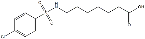 7-[(4-chlorobenzene)sulfonamido]heptanoic acid Struktur