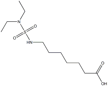 7-[(diethylsulfamoyl)amino]heptanoic acid Struktur