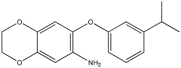 7-[3-(propan-2-yl)phenoxy]-2,3-dihydro-1,4-benzodioxin-6-amine Struktur