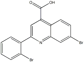 7-bromo-2-(2-bromophenyl)quinoline-4-carboxylic acid Struktur