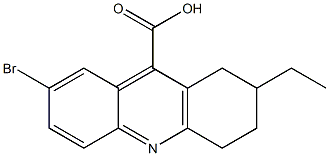 7-bromo-2-ethyl-1,2,3,4-tetrahydroacridine-9-carboxylic acid Struktur