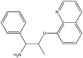 8-[(1-amino-1-phenylpropan-2-yl)oxy]quinoline Struktur