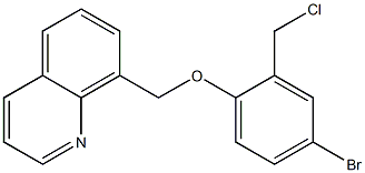 8-[4-bromo-2-(chloromethyl)phenoxymethyl]quinoline Struktur