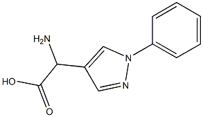 amino(1-phenyl-1H-pyrazol-4-yl)acetic acid Struktur