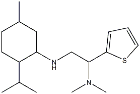 dimethyl(2-{[5-methyl-2-(propan-2-yl)cyclohexyl]amino}-1-(thiophen-2-yl)ethyl)amine Struktur