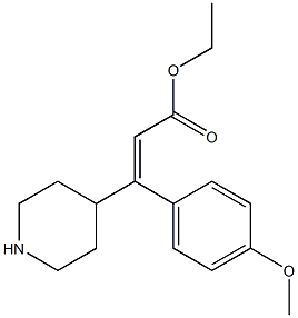 ethyl (2Z)-3-(4-methoxyphenyl)-3-(piperidin-4-yl)prop-2-enoate Struktur