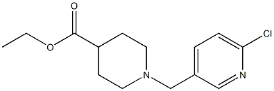 ethyl 1-[(6-chloropyridin-3-yl)methyl]piperidine-4-carboxylate Struktur