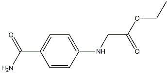 ethyl 2-[(4-carbamoylphenyl)amino]acetate Struktur