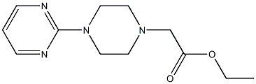 ethyl 2-[4-(pyrimidin-2-yl)piperazin-1-yl]acetate Struktur