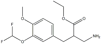 ethyl 3-amino-2-{[3-(difluoromethoxy)-4-methoxyphenyl]methyl}propanoate Struktur