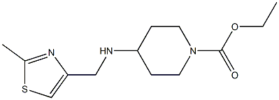 ethyl 4-{[(2-methyl-1,3-thiazol-4-yl)methyl]amino}piperidine-1-carboxylate Struktur