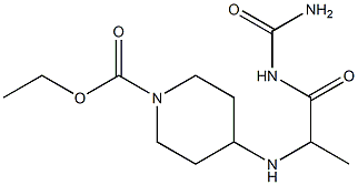 ethyl 4-{[1-(carbamoylamino)-1-oxopropan-2-yl]amino}piperidine-1-carboxylate Struktur