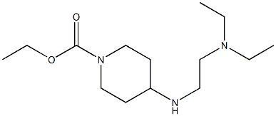 ethyl 4-{[2-(diethylamino)ethyl]amino}piperidine-1-carboxylate Struktur