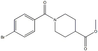 methyl 1-(4-bromobenzoyl)piperidine-4-carboxylate Struktur