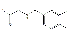 methyl 2-{[1-(3,4-difluorophenyl)ethyl]amino}acetate Struktur