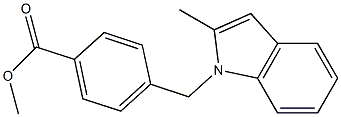 methyl 4-[(2-methyl-1H-indol-1-yl)methyl]benzoate Struktur