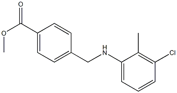 methyl 4-{[(3-chloro-2-methylphenyl)amino]methyl}benzoate Struktur