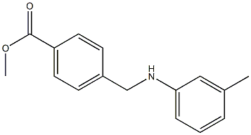 methyl 4-{[(3-methylphenyl)amino]methyl}benzoate Struktur