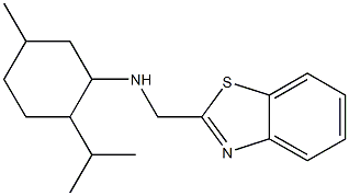 N-(1,3-benzothiazol-2-ylmethyl)-5-methyl-2-(propan-2-yl)cyclohexan-1-amine Struktur