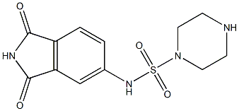 N-(1,3-dioxo-2,3-dihydro-1H-isoindol-5-yl)piperazine-1-sulfonamide Struktur