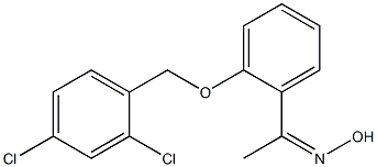 N-(1-{2-[(2,4-dichlorophenyl)methoxy]phenyl}ethylidene)hydroxylamine Struktur